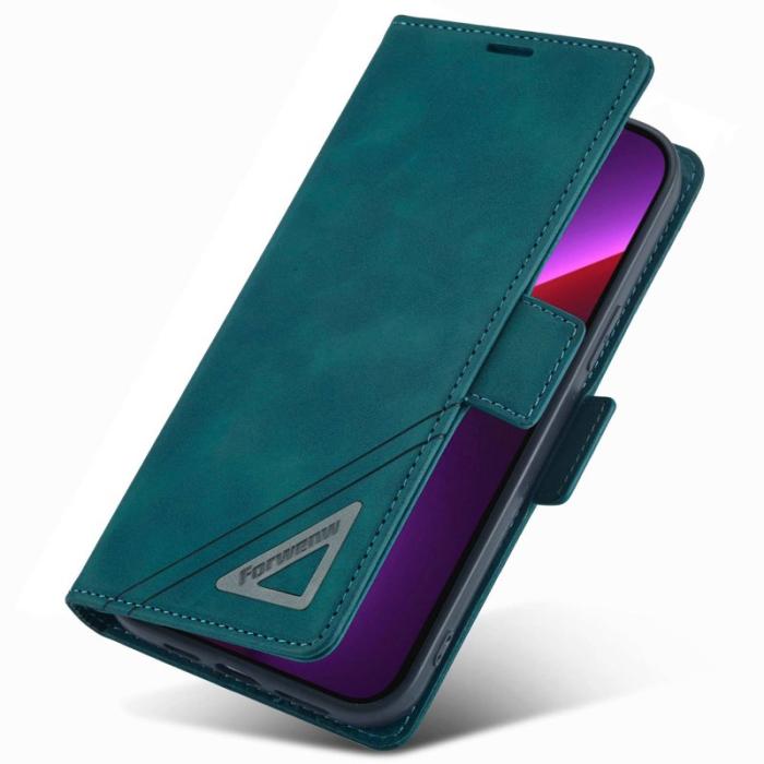FORWENW - FORWENW F3-Series iPhone 13 Pro Plånboksfodral Konstläder - Cyan