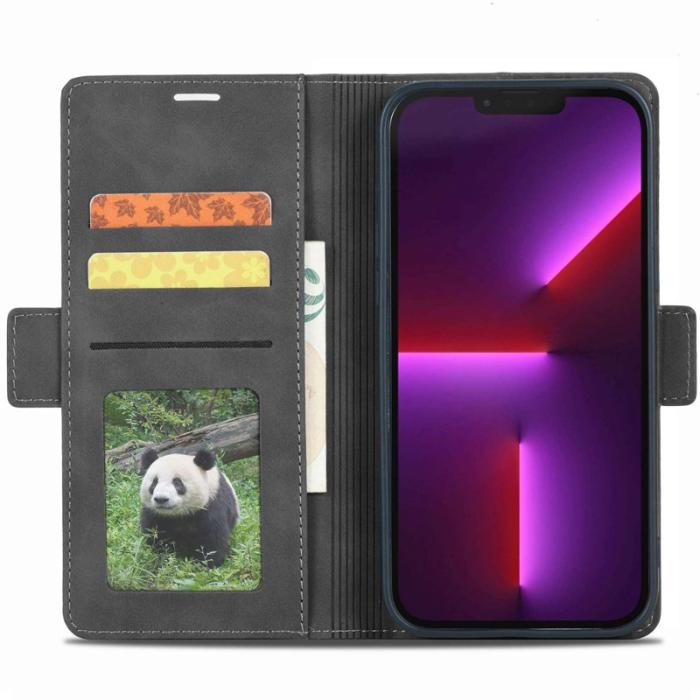 FORWENW - FORWENW F3-Series iPhone 13 Pro Plånboksfodral Konstläder - Svart