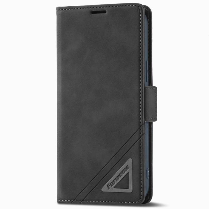 FORWENW - FORWENW F3-Series iPhone 13 Pro Plånboksfodral Konstläder - Svart