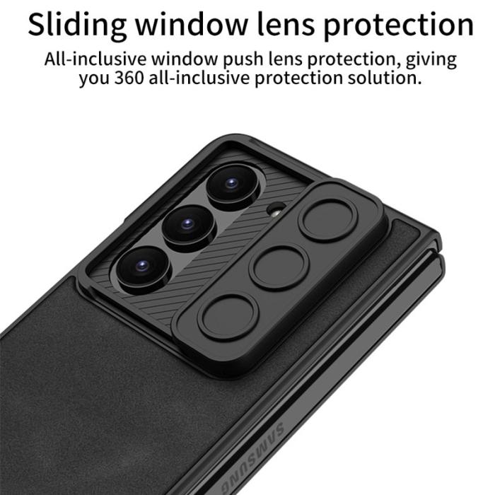 GKK - GKK Samsung Galaxy Z Fold5 Fodral KonstLäder - Grå