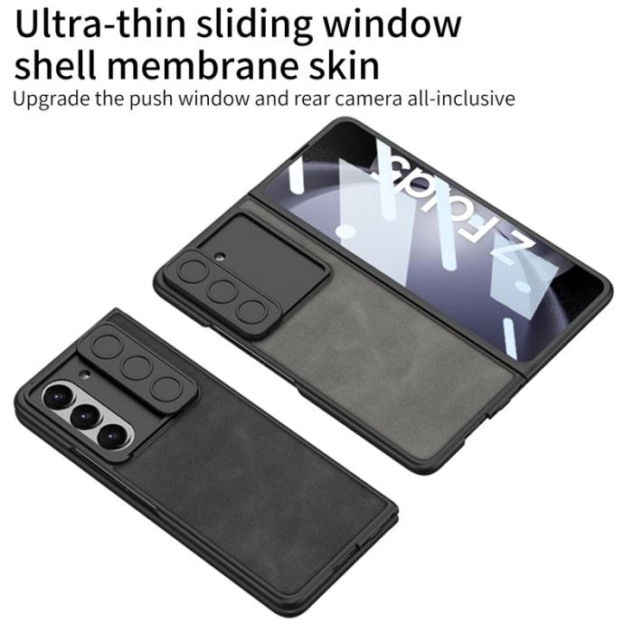 GKK - GKK Samsung Galaxy Z Fold5 Fodral KonstLäder - Grå