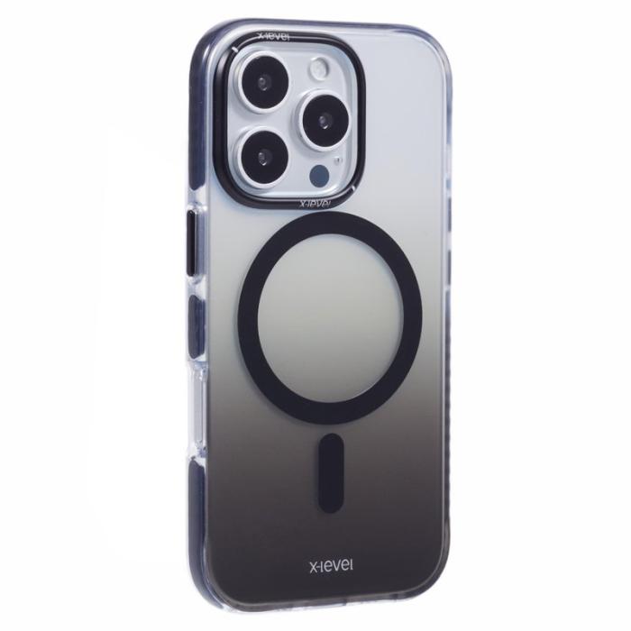 X-Level - X-LEVEL Mobilskal till iPhone 16 Pro MagSafe TPU Gradient Svart