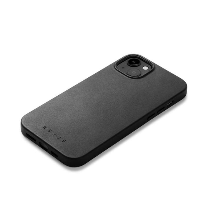 Mujjo - Mujjo iPhone 14 Plus Skal Magsafe Full Läder - Svart