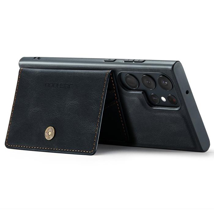 JEEHOOD - JEEHOOD Samsung Galaxy S23 Ultra Fodral Konstläder Plast - Svart