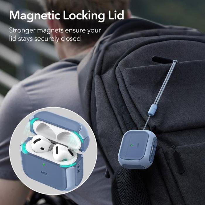 ESR - ESR Airpods 4 Skal Magsafe Orbit Halolock - Blå