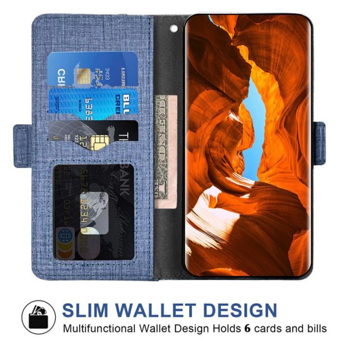 OEM - Samsung Galaxy S26 Fodral Jean Tyg Konstläder - Blå