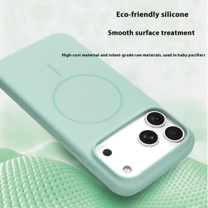 A-One Brand - iPhone 17 Pro Mobilskal Magsafe Liquid Silikon - Grön