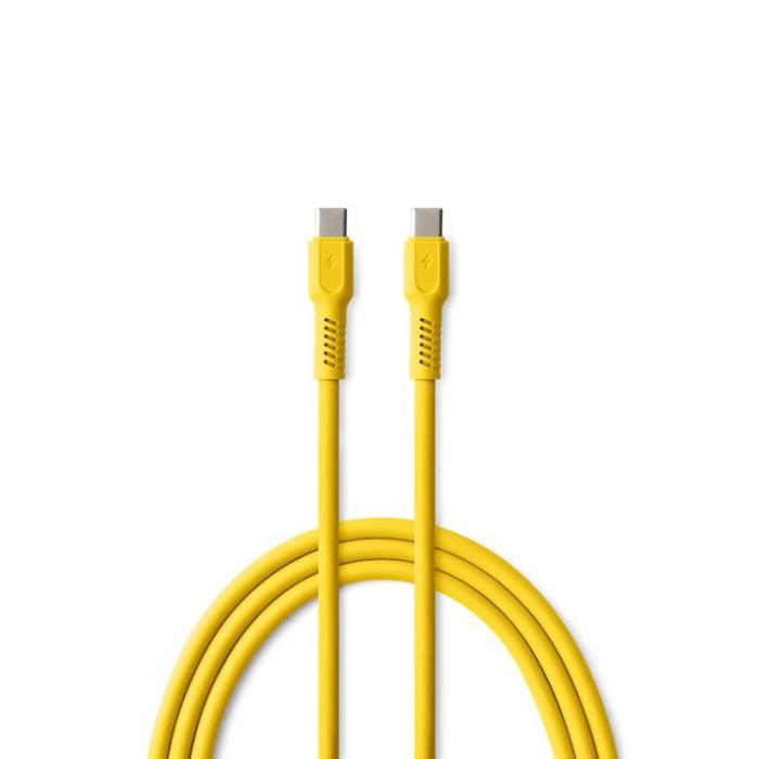 Colorum - Colorum USB-C till USB-C Kabel 1.8m 3A - Gul