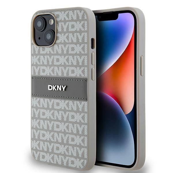 DKNY iPhone 14/15/13 Mobilskal Läder Mono Stripe & Metal Logo | 2353 | AlltMobil