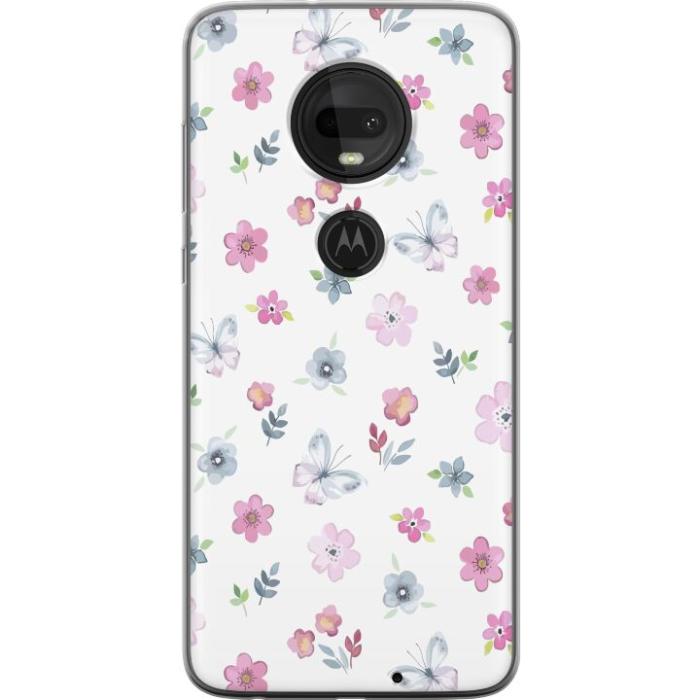 iSecrets - Mobilskal till Motorola Moto G7 med Blommor och fjärillar