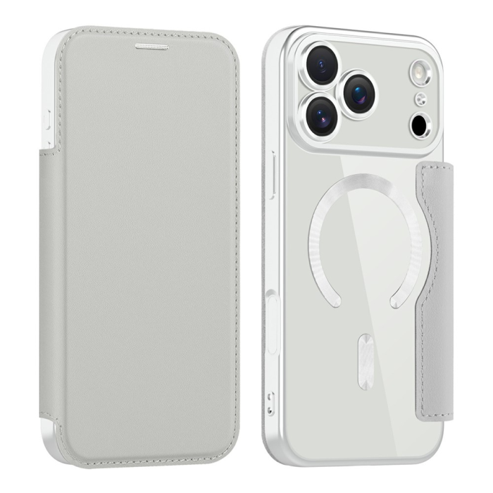 Amorus - AMORUS iPhone 17 Pro Plånboksfodral MagSafe RFID - Titangrå