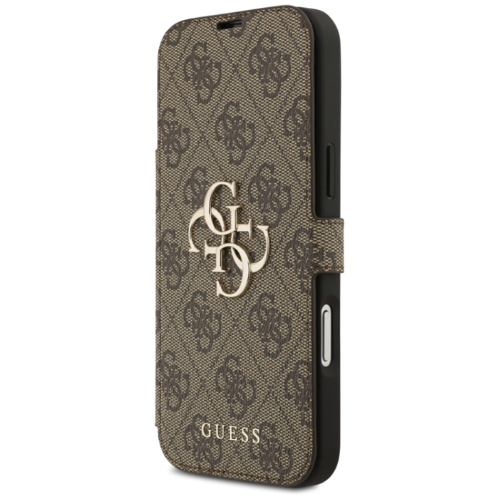 Guess - Guess iPhone 17 Pro Max Plånboksfodral Metal Logo - Brun