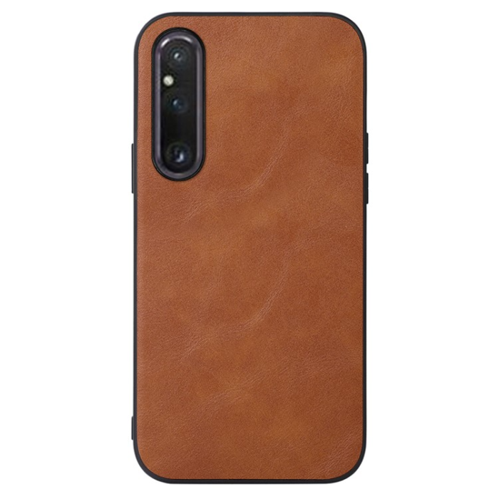 OEM - Sony Xperia 1 V Mobilskal Cowhide Texture - Brun