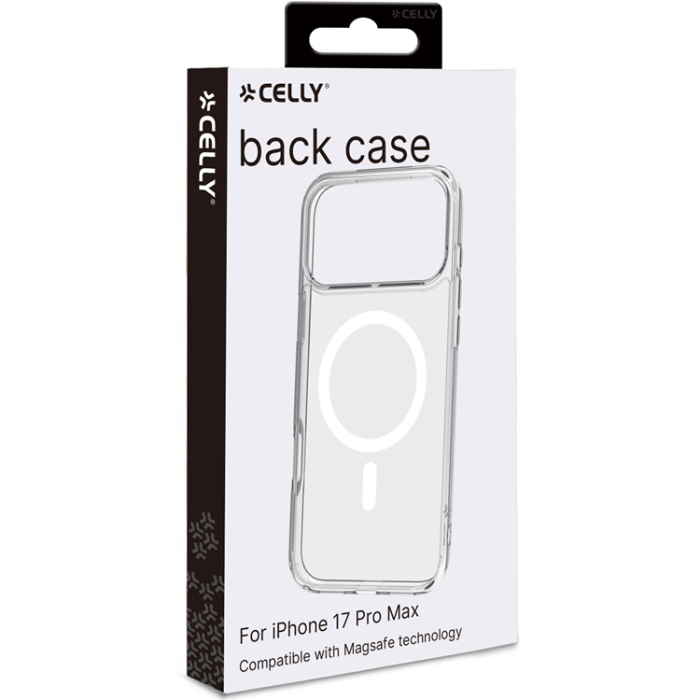 Celly - Celly iPhone 17 Pro Max Mobilskal MagSafe Gelskinmag - Transparent