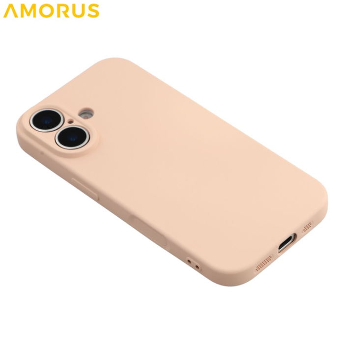 Amorus - AMORUS iPhone 17 Mobilskal Precise Cutouts TPU Fiber - Rosa