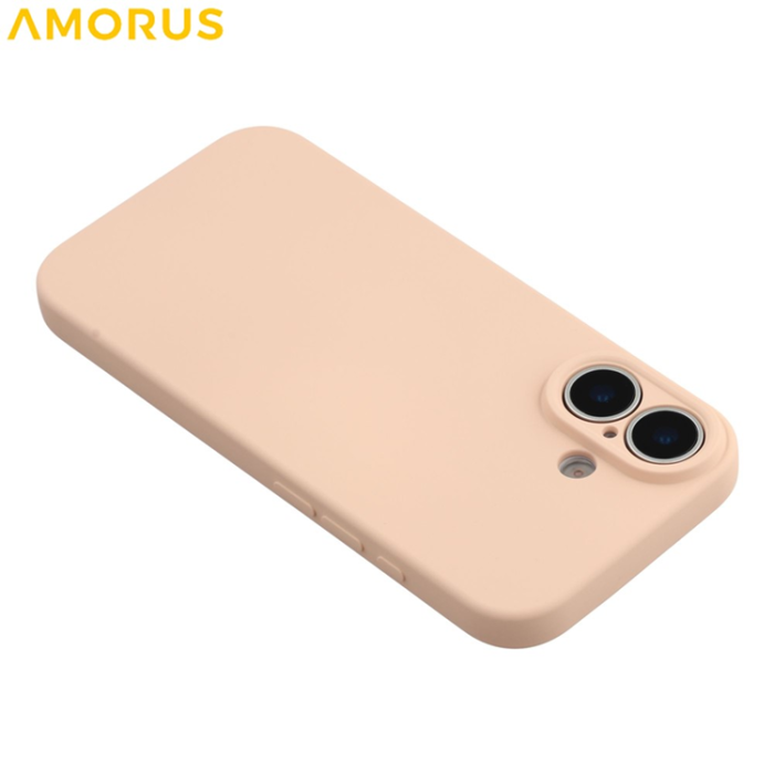 Amorus - AMORUS iPhone 17 Mobilskal Precise Cutouts TPU Fiber - Rosa
