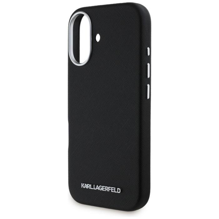 KARL LAGERFELD - Karl Lagerfeld iPhone 16 Mobilskal MagSafe Saffiano Full Wrapped - Svart