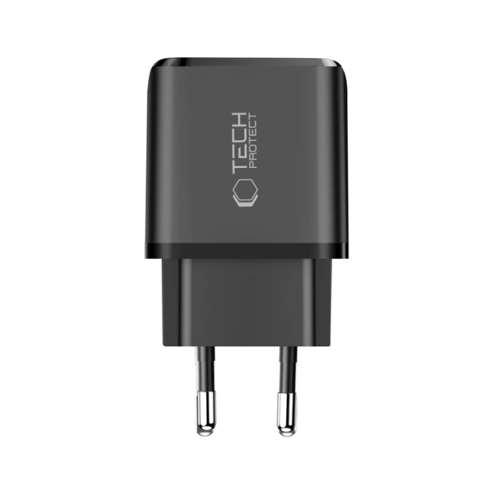 Tech-Protect - Tech-Protect Väggladdare Adapter USB-A/USB-C 20W - Svart