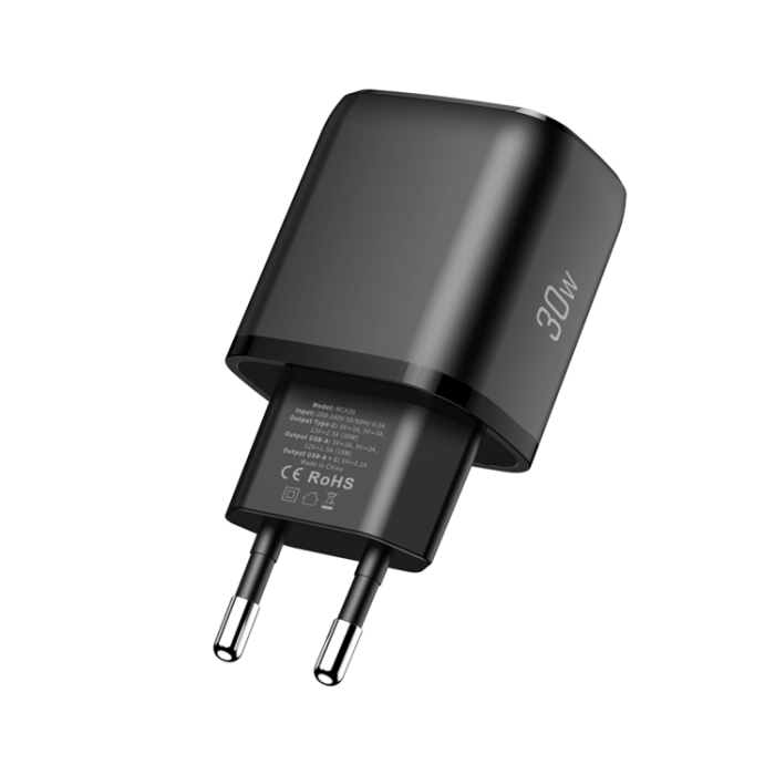 Tech-Protect - Tech-Protect Väggladdare Adapter USB-A/USB-C 20W - Svart