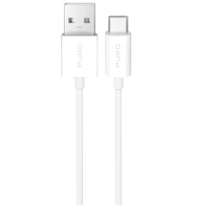 Puro - Puro USB-A - USB-C 10W Kabel 3m TPE - Vit