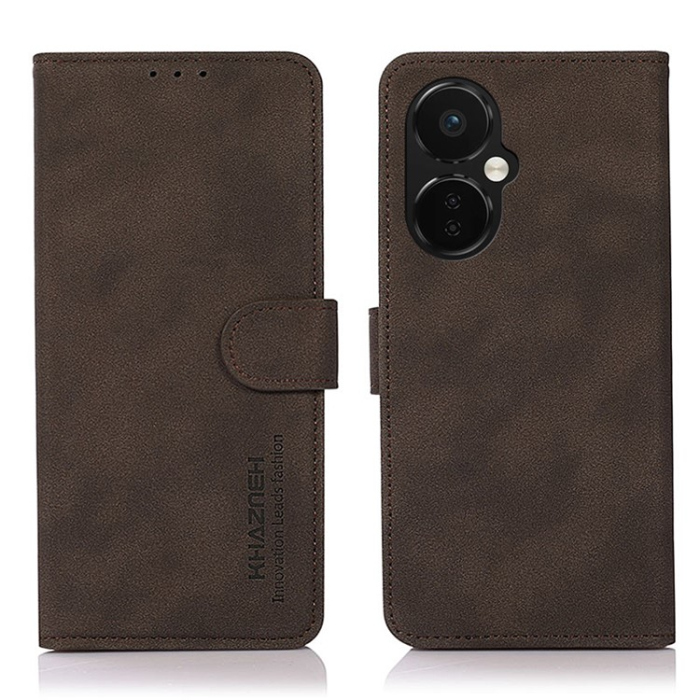 KHAZNEH - KhAZNEH OnePlus Nord CE 3 Lite Plånboksfodral Textured Flip - Brun
