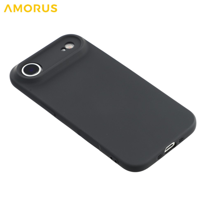 Amorus - AMORUS iPhone Air Mobilskal Precise Cutouts TPU Fiber - Svart