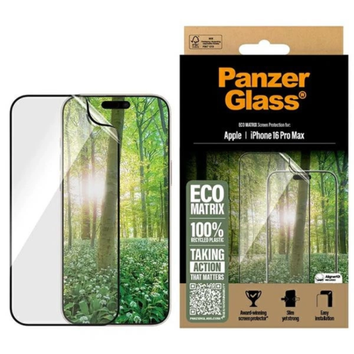 PanzerGlass - PanzerGlass iPhone 16 Pro Max Plastfilm Skärmskydd Ultra-Wide Matrix - Clear