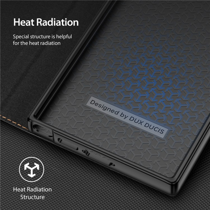 Dux Ducis - Dux Ducis Galaxy S23 Ultra Plånboksfodral Skin X2 Magnetic - Svart