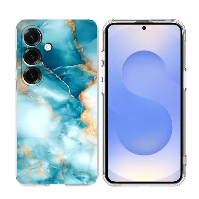 OEM - Samsung Galaxy S26 Plus Skal Marmortryck Mjuk TPU - Blå