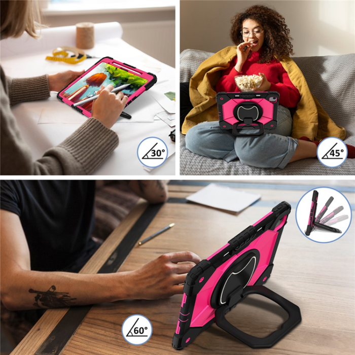 A-One Brand - iPad Air 13(2025/2024) Skal Kickstand - Svart/Rosa