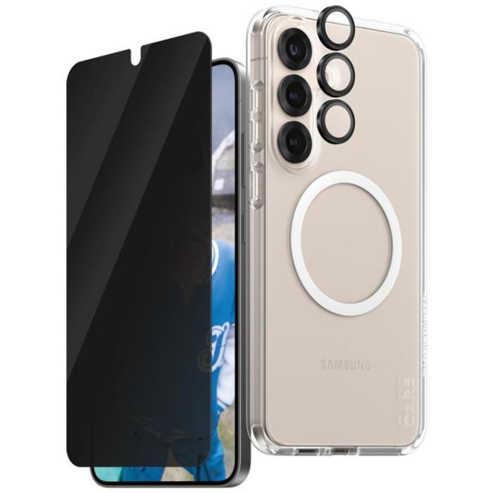 PanzerGlass - [3in1] CARE Galaxy S25 Plus MagSafe Skal, Privacy Härdat Glas, Kameralinsskydd