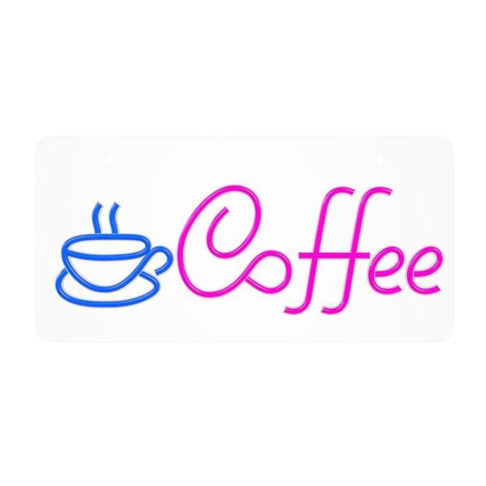 Neolia - Neolia LED Neon PLEXI COFFEE NNE11 - Rosa/Blå