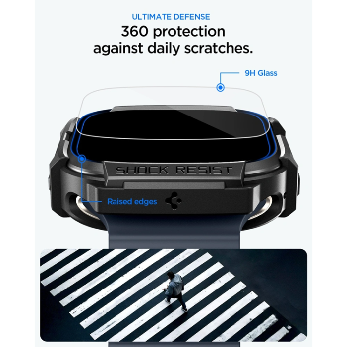 Spigen - Spigen Skal för Apple Watch Ultra 1/2/3 (49mm) Rugged Armor