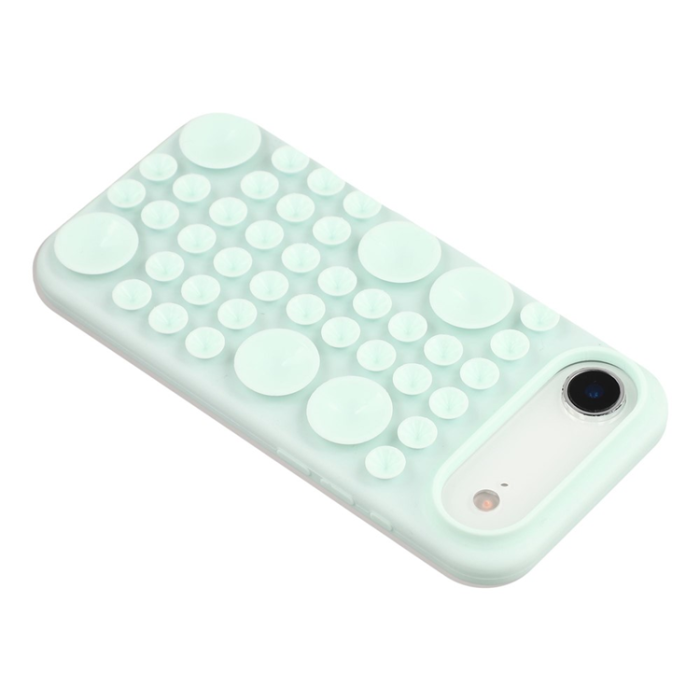 A-One Brand - iPhone Air Mobilskal Sugkopp Silikon med Tygfoder - Grön