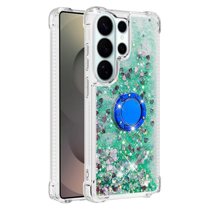 OEM - Mobilskal till Samsung Galaxy S26 Ultra TPU Stöd - Grön / Hjärtan