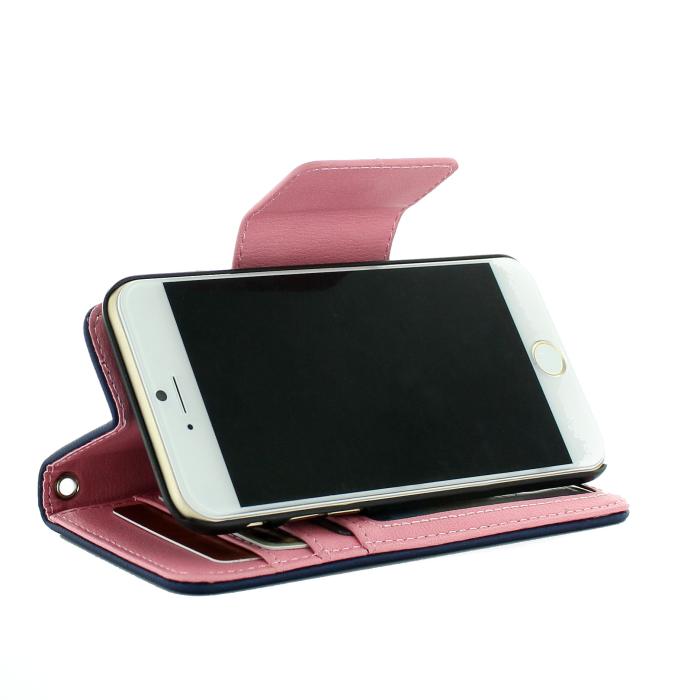 CoveredGear - Covered Gear Devoted Plånboksfodral - iPhone 6/6S - Blå/Rosa