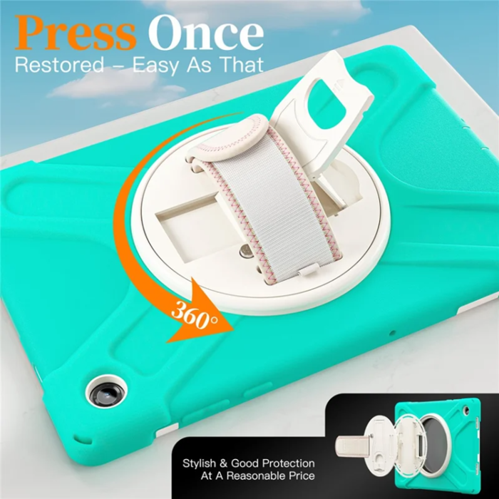 A-One Brand - Galaxy Tab A11 Plus Mobilskal Kickstand Silikon Axelrem