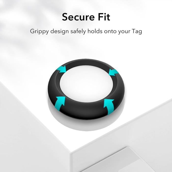 UTGATT5 - ESR - Stick-On Apple Airtag – Svart/ Vit