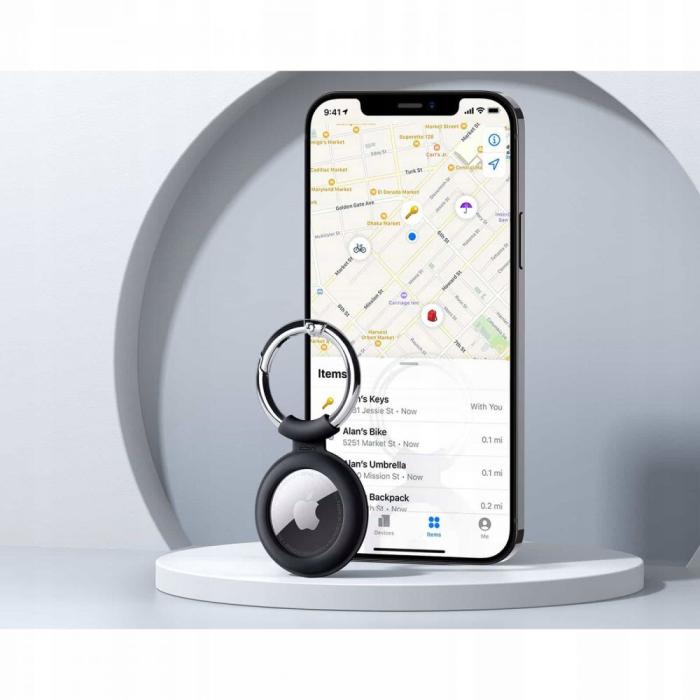 UTGATT1 - ESR - Cloud Skal Apple Airtag - Svart\Svart
