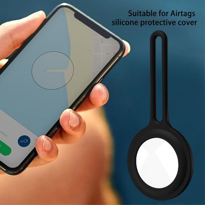 OEM - Liquid Silikon Skal till Apple Airtag - Vit