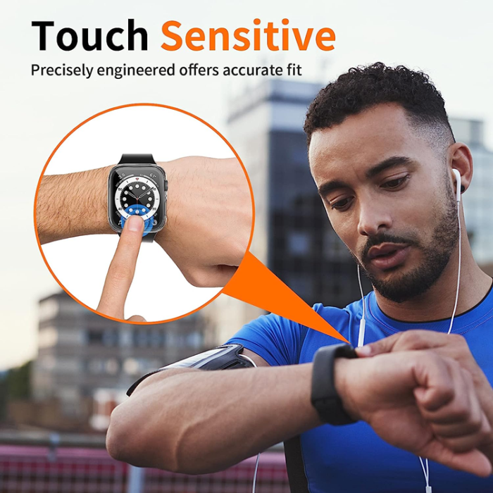 OEM - 2-i-1 Skal med Hädat glas Apple Watch 7/8 (41mm) - Clear