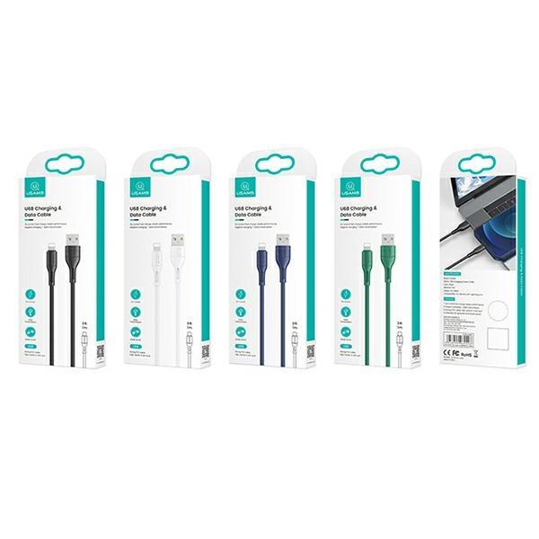 USAMS Kabel U68 lightning 2A Snabbladdning 1m svart SJ500USB01