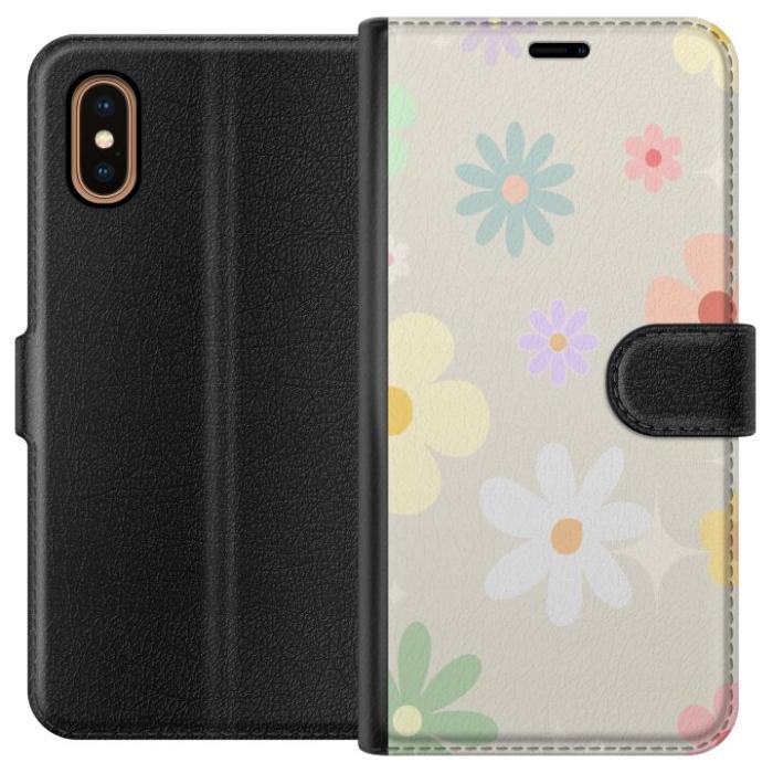 iSecrets - Plånboksfodral till Apple iPhone XS Max med fejdande blommor