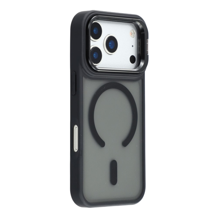 A-One Brand - iPhone 17 Pro Mobilskal MagSafe Lins Kickstand - Titansvart