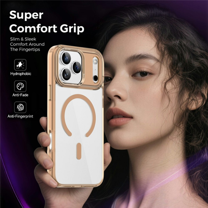 A-One Brand - iPhone 17 Pro Max Mobilskal MagSafe Transparent TPU+PC - Guld