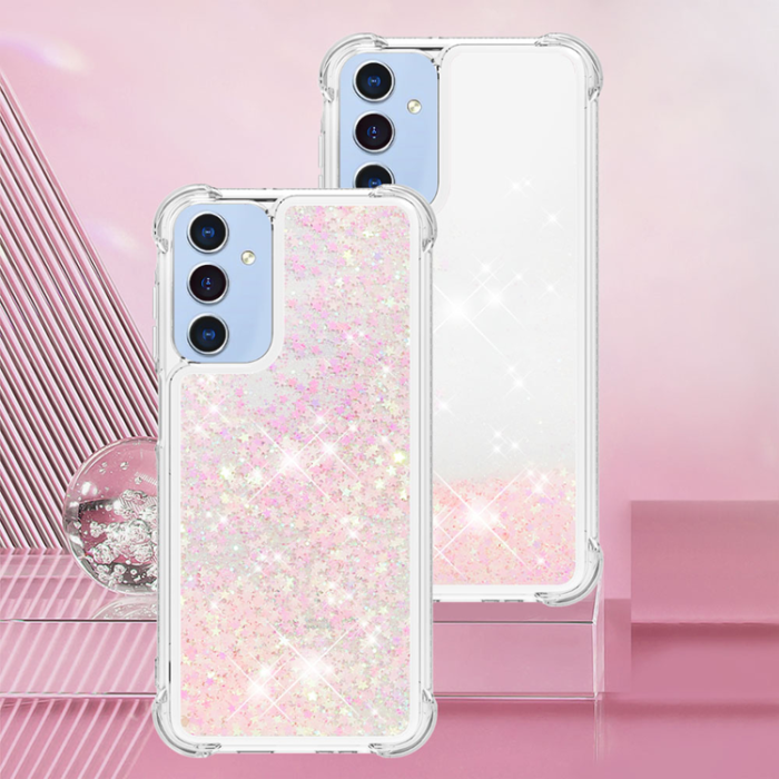 A-One Brand - Galaxy A17/A26 Mobilskal Glitter Quicksand TPU - Rosa