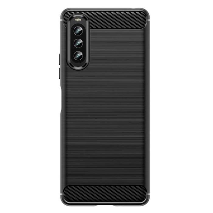 OEM - Sony Xperia 10 IV Skal Carbon Fiber - Svart