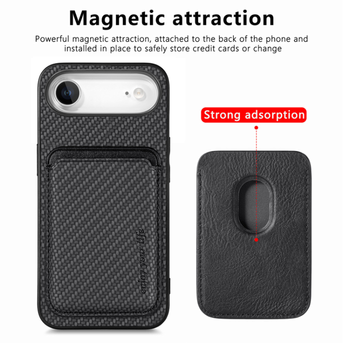 A-One Brand - iPhone Air Mobilskal Detachable Korthållare - Svart