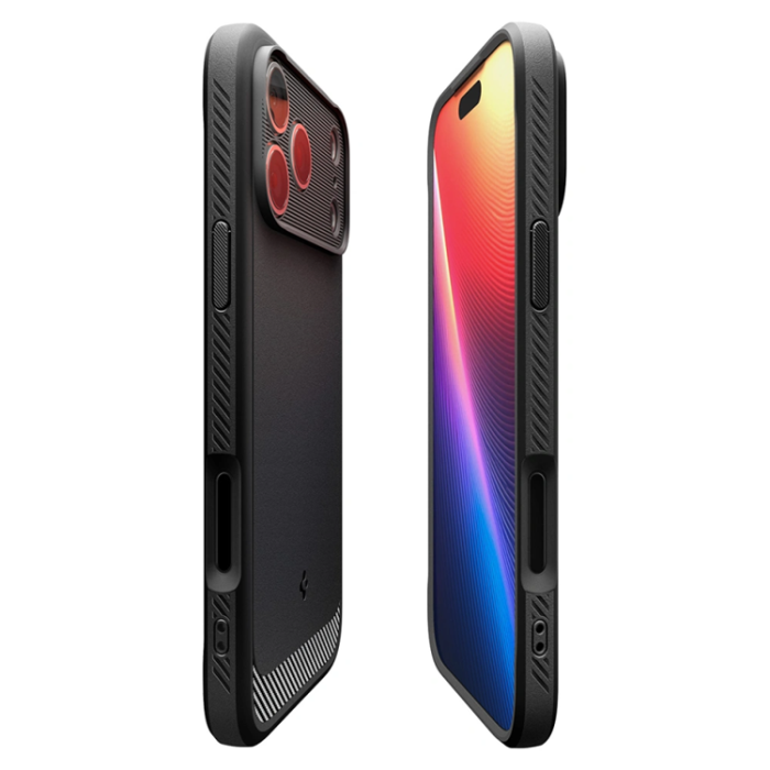 Spigen - Spigen iPhone 17 Pro Mobilskal Magsafe Rugged Armor - Matte Svart