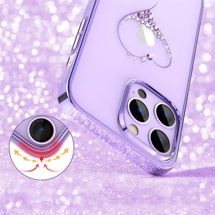 Kingxbar - Kingxbar iPhone 14 Plus Skal Wish - Lila Crystals
